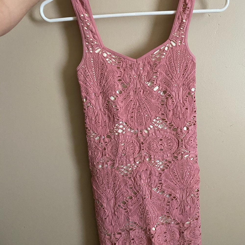 Pink mini dress